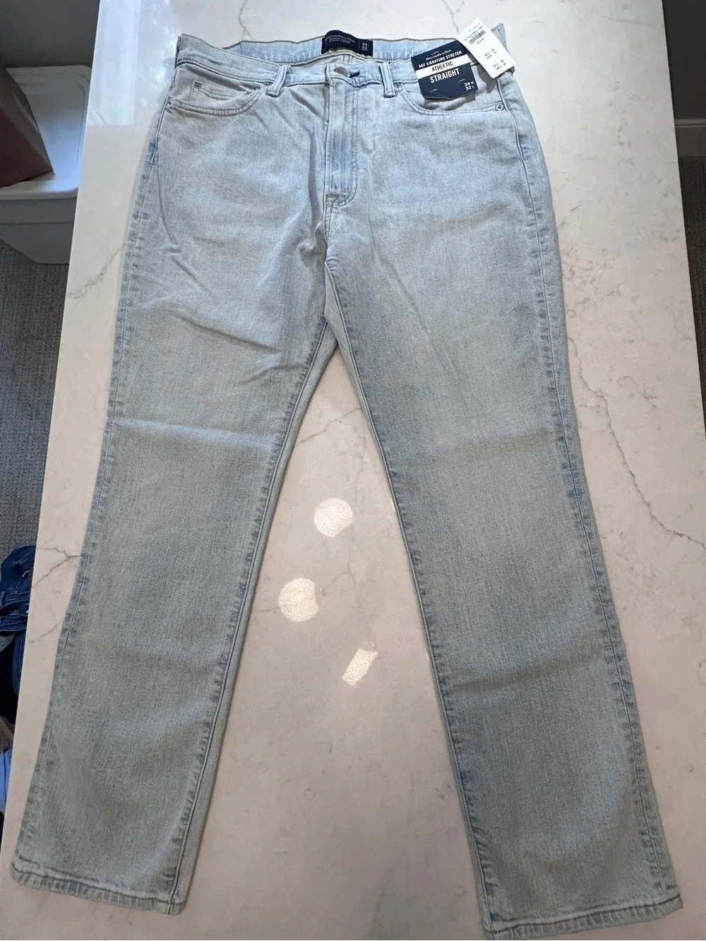 NEW Abercrombie & Fitch Mens Signature Stretch Athletic Straight Jeans 34x32